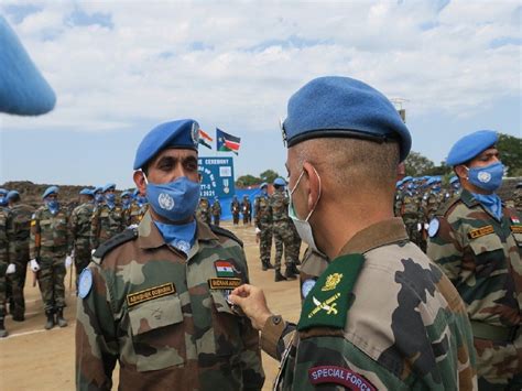 'Serving for peace': Indian Army personnel receive UN medals for ...