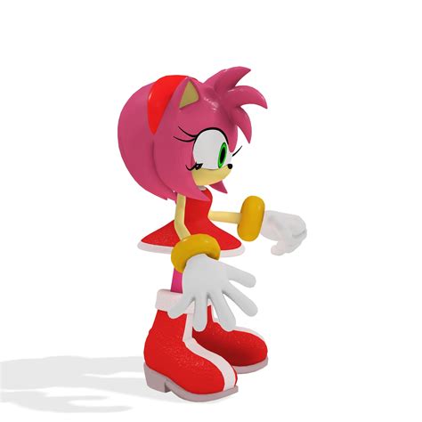 Free Obj File Amy Rose Sonic Amy Rose 3d Model Rigged Amy Rose Dragon