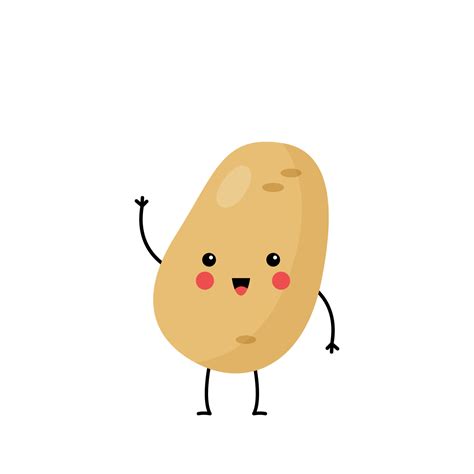 Vector picture of cute potato isolated on white background. 24529733 ...