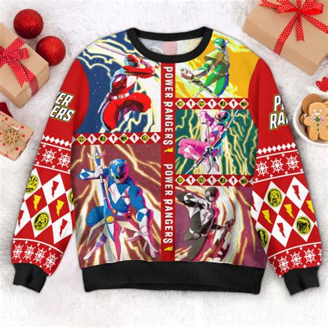 Mighty Morphin Power Rangers Ugly Christmas Sweater Minisgiftshop