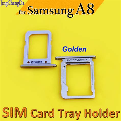 Sim Card Tray Holder Slot For Samsung A8 A8000 Parts In Mobile Phone Tray Dual Sim Card Micro Sd