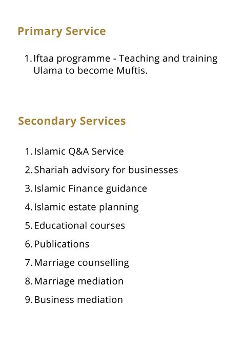 Our Services Darul Iftaa Muadh Ibn Jabal