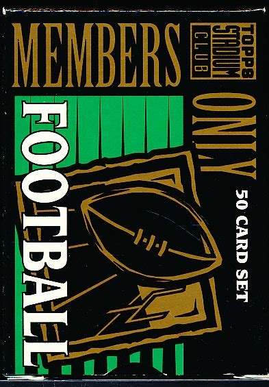 Lot Detail Stadium Club Members Only Football Boxed Set Of