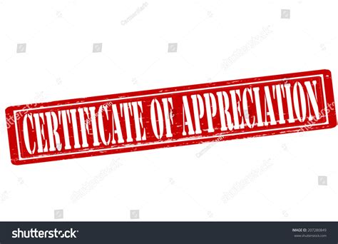 Stamp Text Certificate Appreciation Inside Vector Stock Vector (Royalty ...