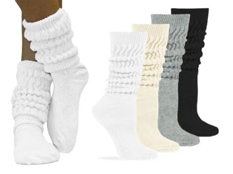 Jefferies Socks Womens Slouch Cotton Knit Scrunch Socks 3 Pair Pack Ebay