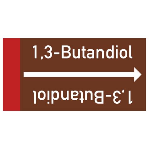 Rohrleitungsband 1 3 Butandiol DIN 2403 ab Ø 15mm braun weiß