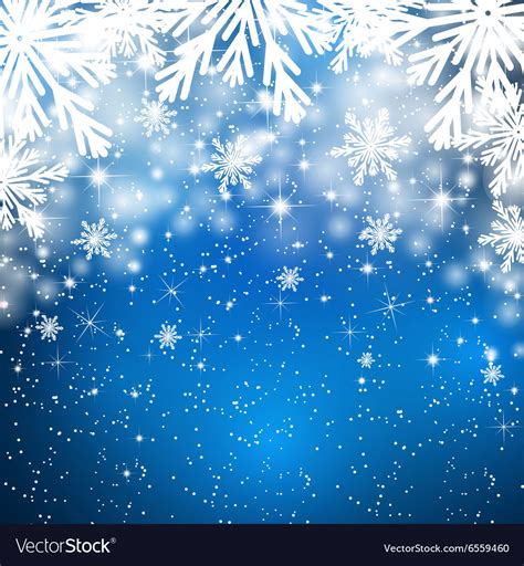 Snowflakes background with falling snow Royalty Free Vector