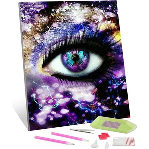 Kit De Peinture Diamant D Faire Soi M Me Motif Yeux Color S