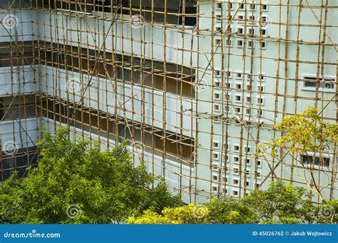 Andaime De Bambu Foto De Stock Imagem De Moderno Punhal