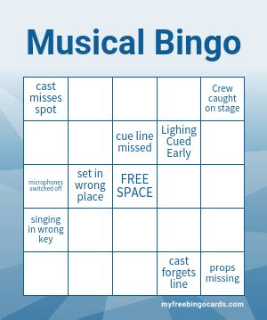 Print 100+ Musical Bingo Cards