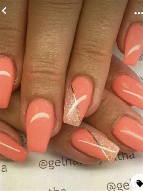 Nails Designs Coral Nails With Design Bright Nail Art Bright Nails