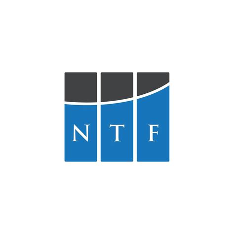 NTF letter logo design on WHITE background. NTF creative initials ...