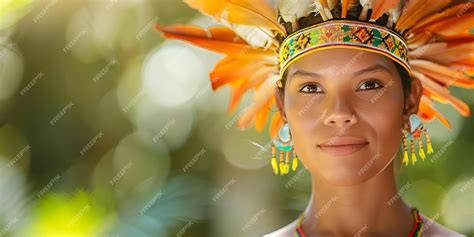 Indigenous Woman in Traditional Dress A Portrait from the Amazon ...