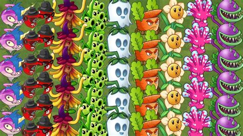 Every Plants Max Level All Tiles Extreme Power Up Plants Vs Zombies 2