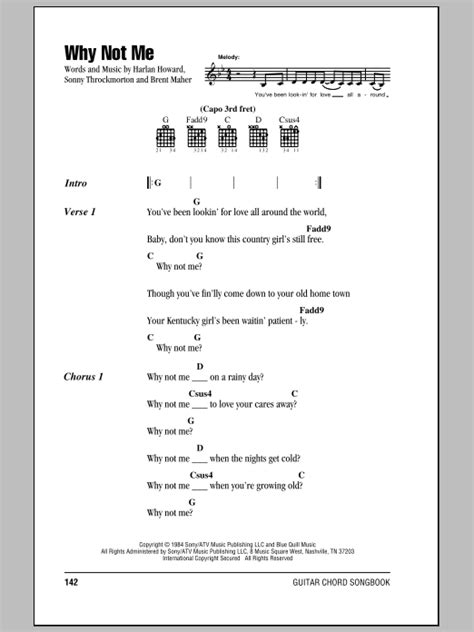 Why Not Me by The Judds - Guitar Chords/Lyrics - Guitar Instructor