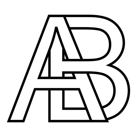 Logo Icon Two Interlaced Letters A B Logo Ab Ba 20717212 Vector Art At