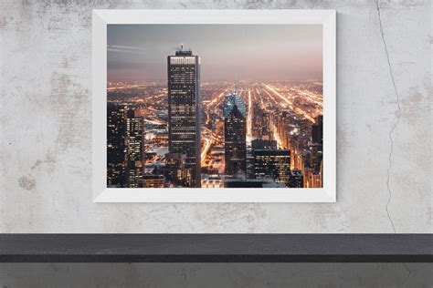 City Night Skyline Pretty Digital Art - Etsy