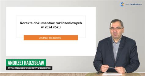 korekta dokumentów rozliczeniowych Portal Kadrowy