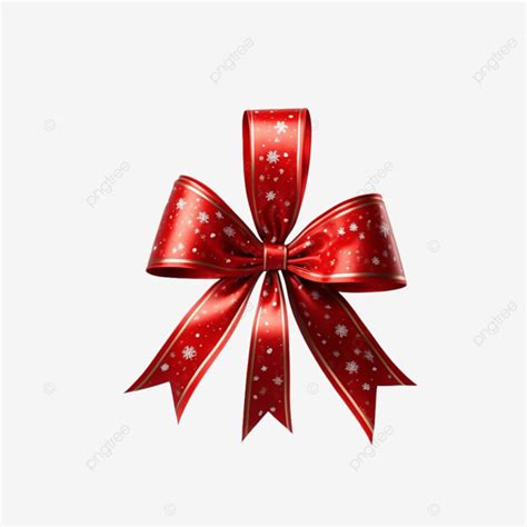 Red Bow With Snowflakes On Gray Background Vector Illustration Red Bow