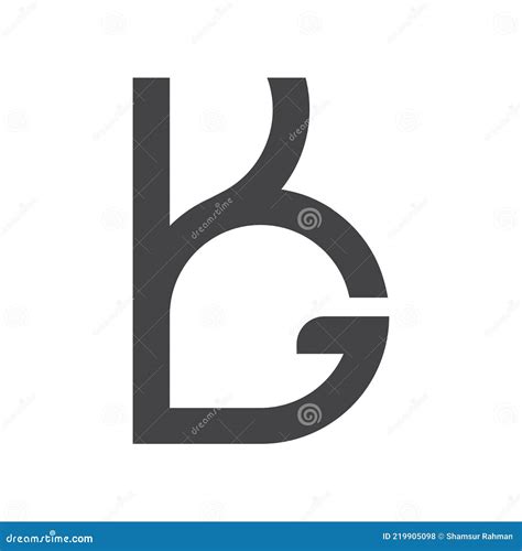 Alphabet Letters Initials Monogram Logo Kg Gk K And G Stock Vector