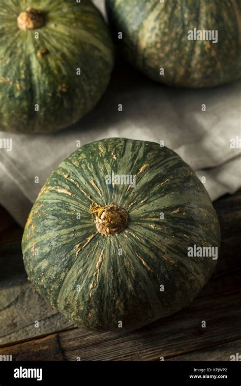 Raw Green Organic Kabocha Squash Ready To Cook Stock Photo Alamy