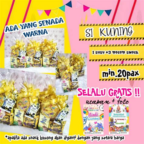 Jual Sikuning Mini Snack Ultah Serba Kuning Snack Ulang Tahun