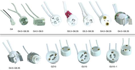 Gu10 led light bulb sockets base holder with wire