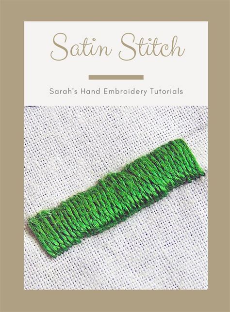 How To Do The Satin Stitch Sarah S Hand Embroidery Tutorials Hand