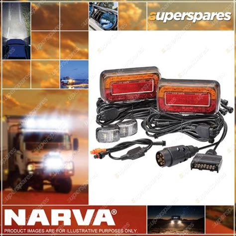 Narva 12v Led Plug And Play Trailer Lamp Kit Submersible For Boat Trailers Blister