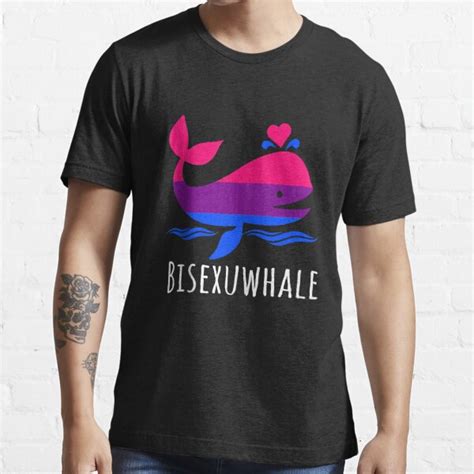 Bisexual Pride Flag Bisexuwhale Funny Bisexual T Shirt For Sale By