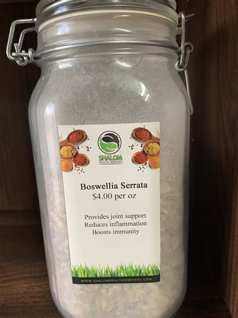 Boswellia Serrata – Shalom Health Services