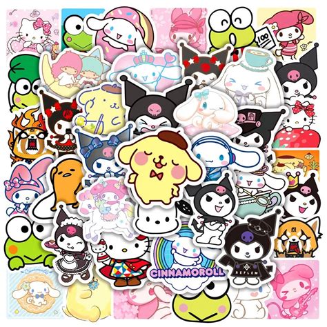 Sanrio Pegatinas De Dibujos Animados De Hello Kitty Kuromi Pegatinas Porn Sex Picture