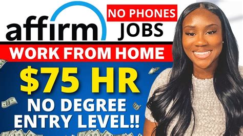 AFFIRM WORK FROM HOME NO PHONE Work From Home Online Jobs YouTube