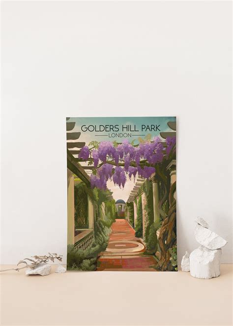 Golders Hill Park Poster London Travel Poster Golders Green Etsy Uk