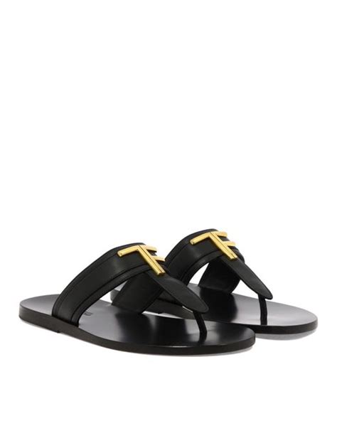 Tom Ford Tf Thong Sandals In Black For Men Lyst