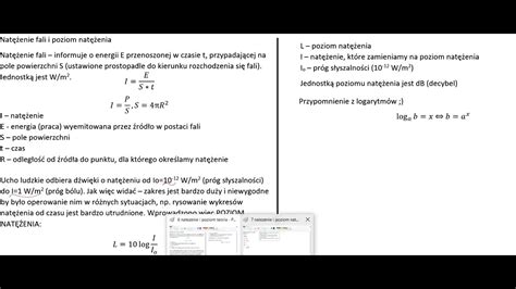 Fale Mechaniczne Nat Enie D Wi Ku I Poziom Nat Enia Teoria I