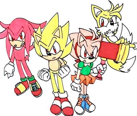 Classic Team Sonic - Transformation (3/3) by Piplup88908 on DeviantArt