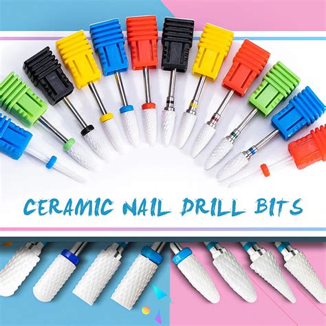 2PCS Ceramic Nail Drill Bit Electric Manicure Drills For Machine