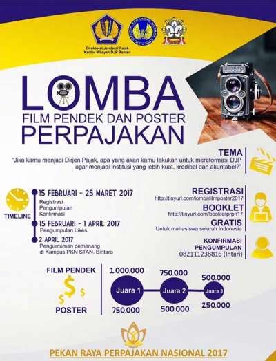 Lomba Film Pendek Dan Poster Perpajakan Yogya Gudegnet