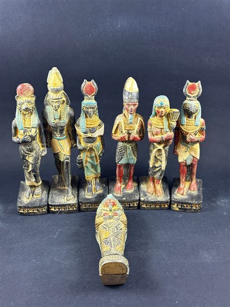 Set of 6 Unique Ancient Egyptian Deities Statues - Etsy