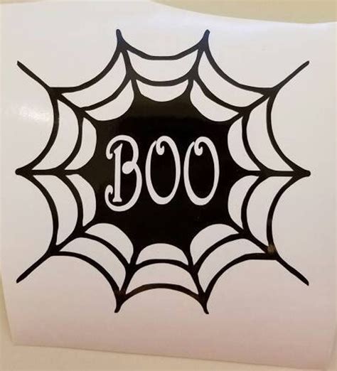 Happy Halloween Spider Web Decal Permanent Vinyl Perfect | Etsy