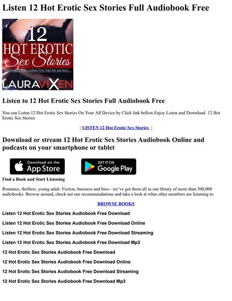 12 Hot Erotic Sex Stories Full Audiobook Mp3 By KagisoWalela Issuu