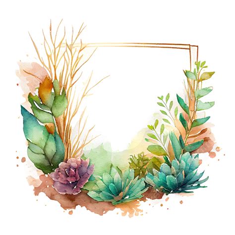 Succulent Plant Frame Succulent Border Succulents Plant PNG