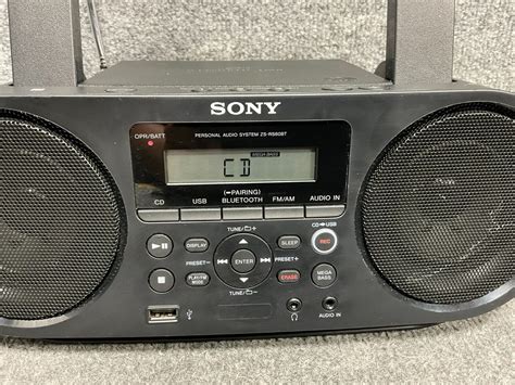 Cd Boombox Sony Zs Rs60bt With Bluetooth And Radio Am Fm Aux Ebay