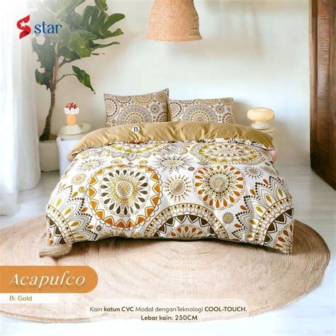 Jual Sprei Katun Star Collection Motif Acapulco Ajwa Shopee Indonesia