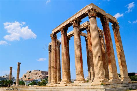 Temple of Olympian Zeus in Athens, Greece Stock Photo - Image of ...