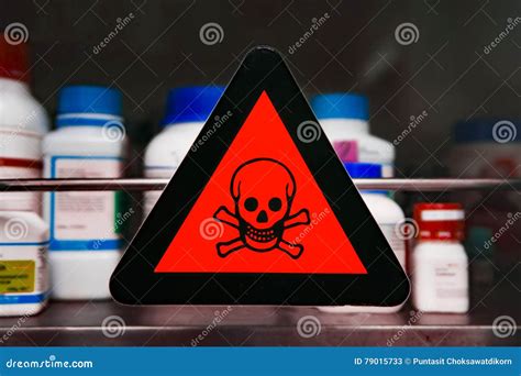 Label toxic chemicals stock image. Image of construction - 79015733