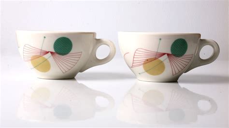 Vintage Syracuse China cups in hard to find Mid-Century