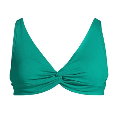 Lands End Swim Twist Front Underwire Bikini Swimsuit Top Size Long Nwt Poshmark