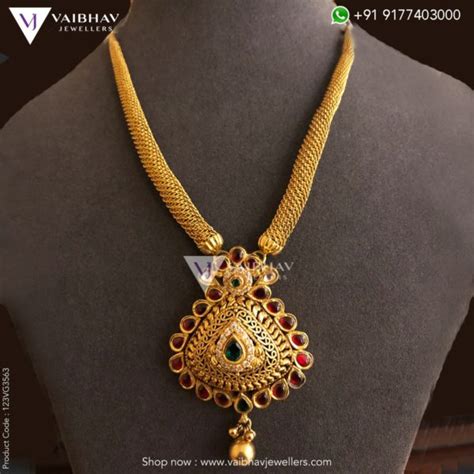 Antique Gold Necklaces By Vaibhav Jewellers Indian Jewellery Designs